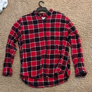 Croft & Barrow Red and Black Checkered Men's Shirt